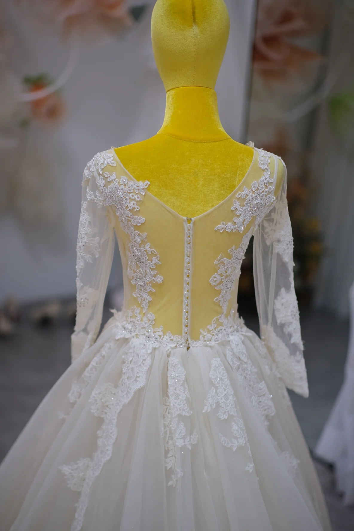 Premium Full Lace with Beaded Wedding Gown Size S | Ready-to-Wear - Image 11
