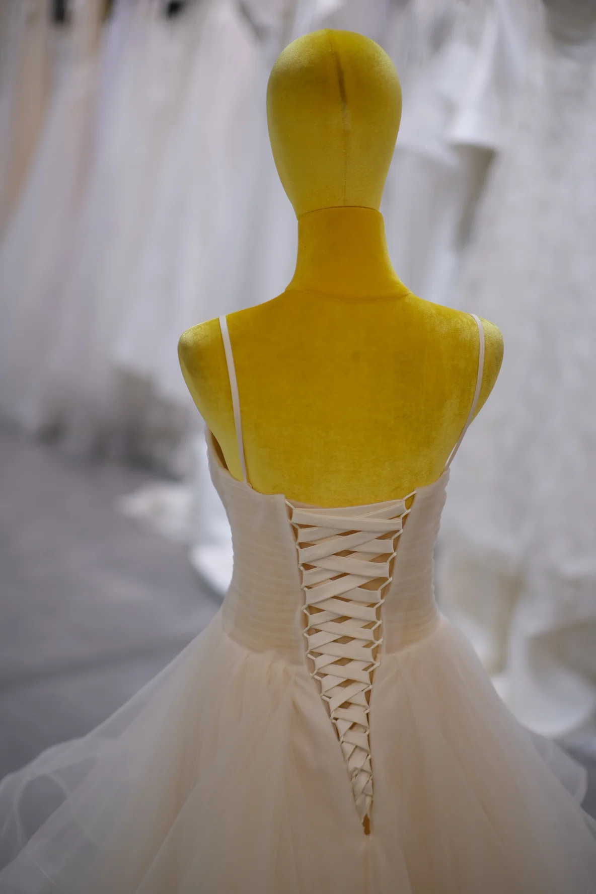 Luxury Plain Pleated Wedding Gown Size XS | Ready-to-Wear - Image 5