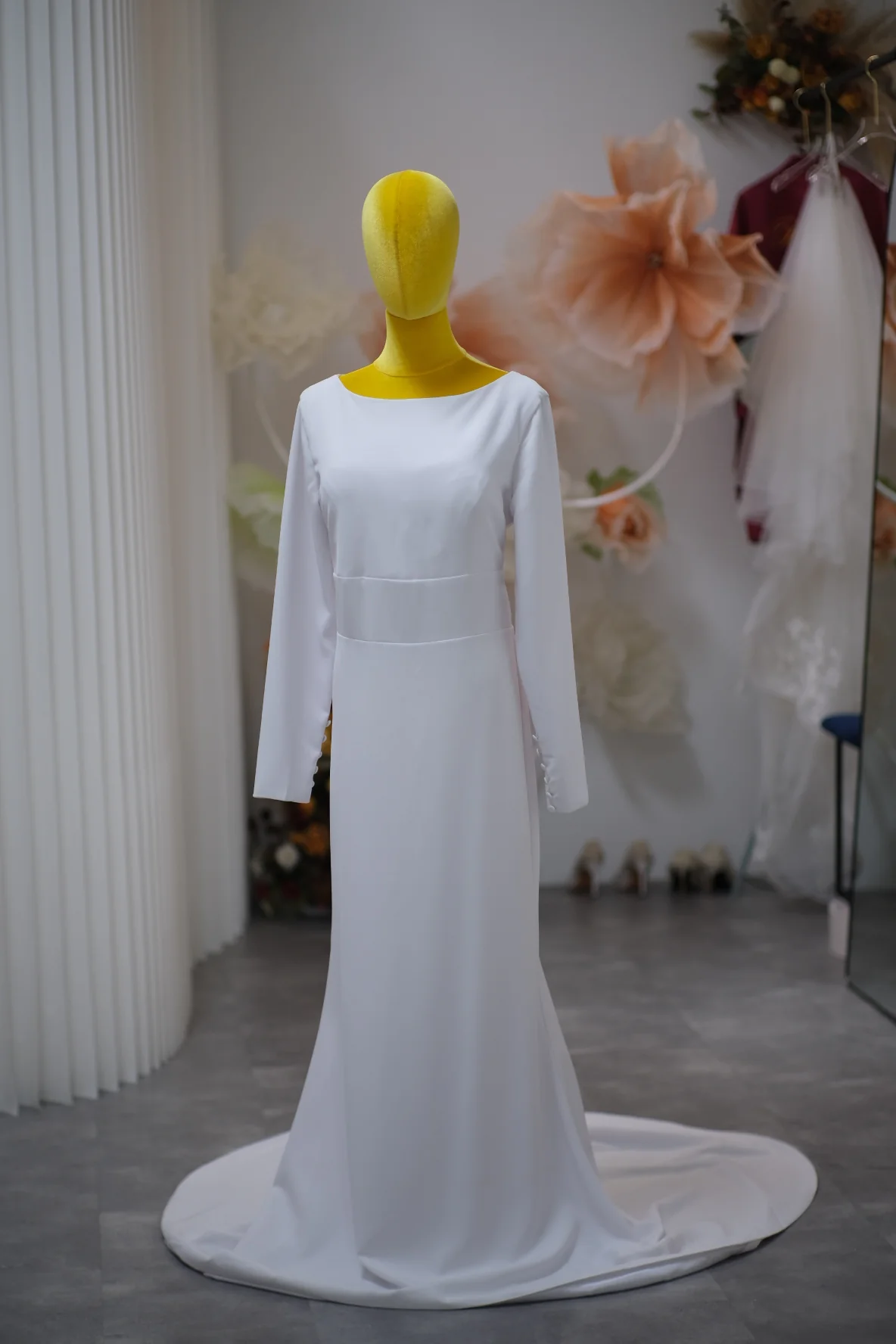Premium Pleated Wedding Gown Size XL-4XL | Ready-to-Wear - Image 2