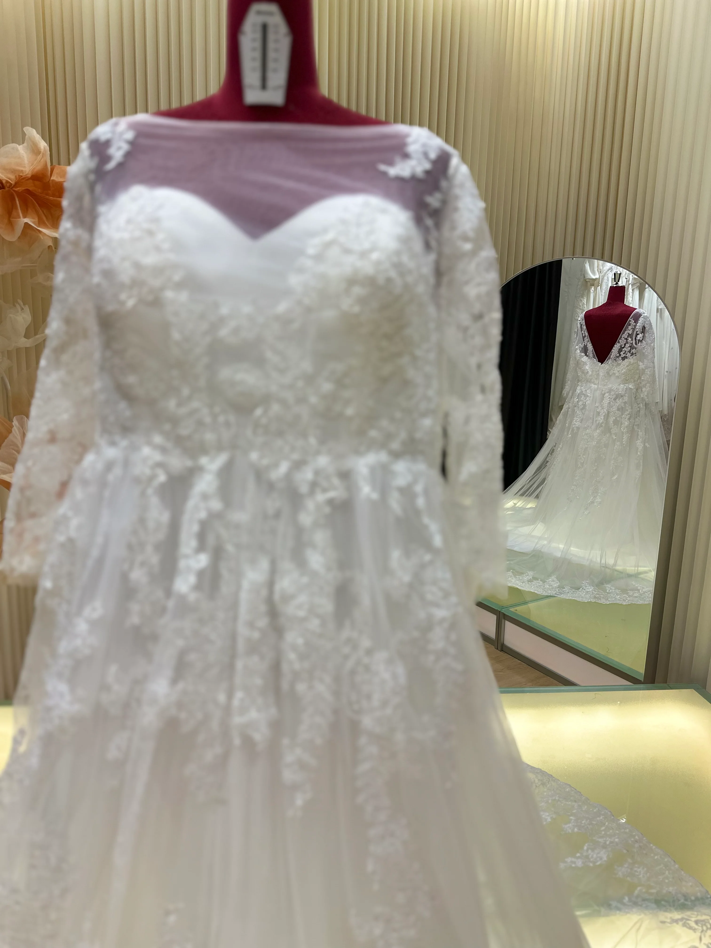 Premium Full Lace Plus Size Wedding Gown Bust 136 | Ready-to-Wear - Image 7