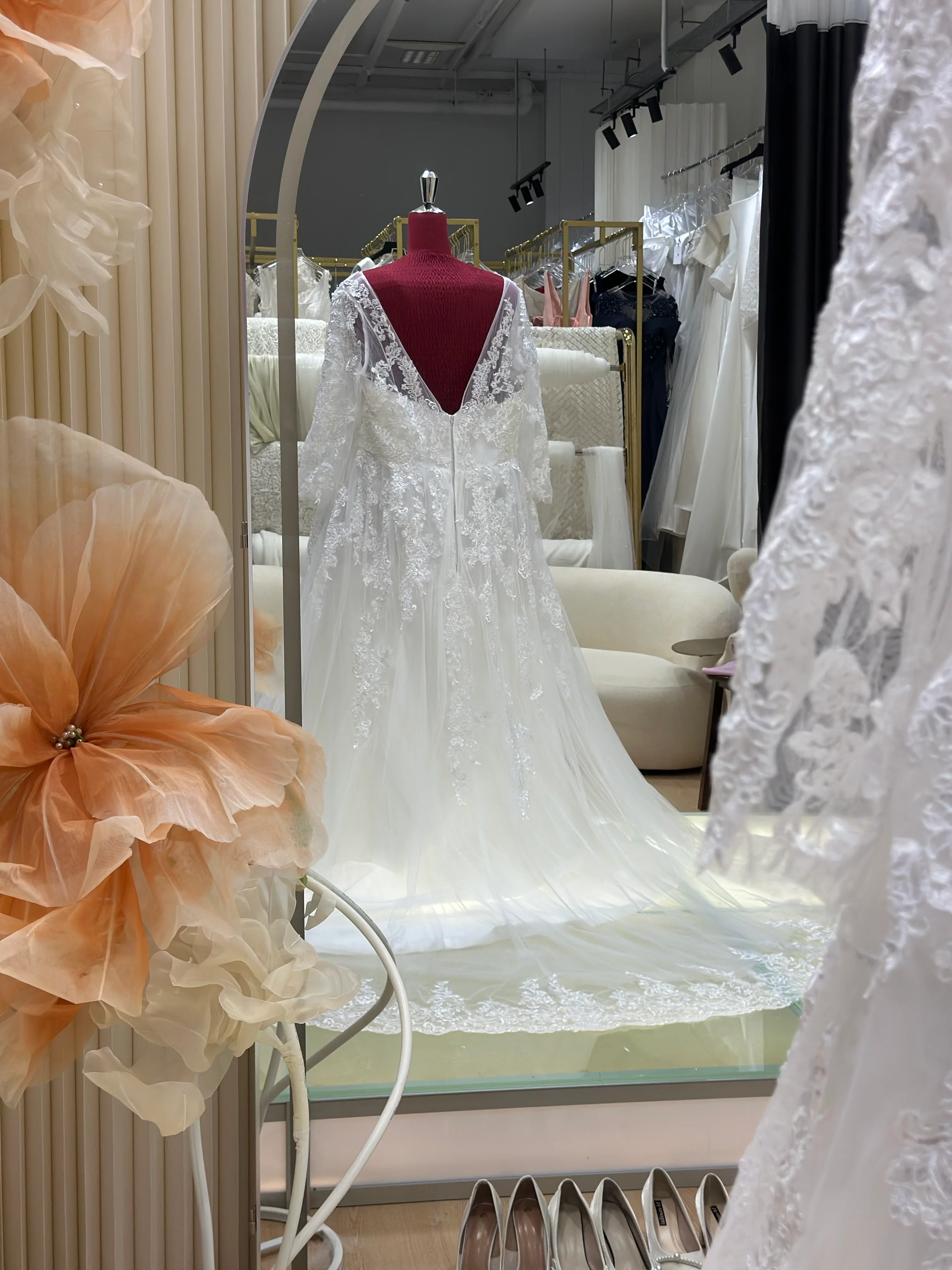 Premium Full Lace Plus Size Wedding Gown Bust 136 | Ready-to-Wear - Image 9