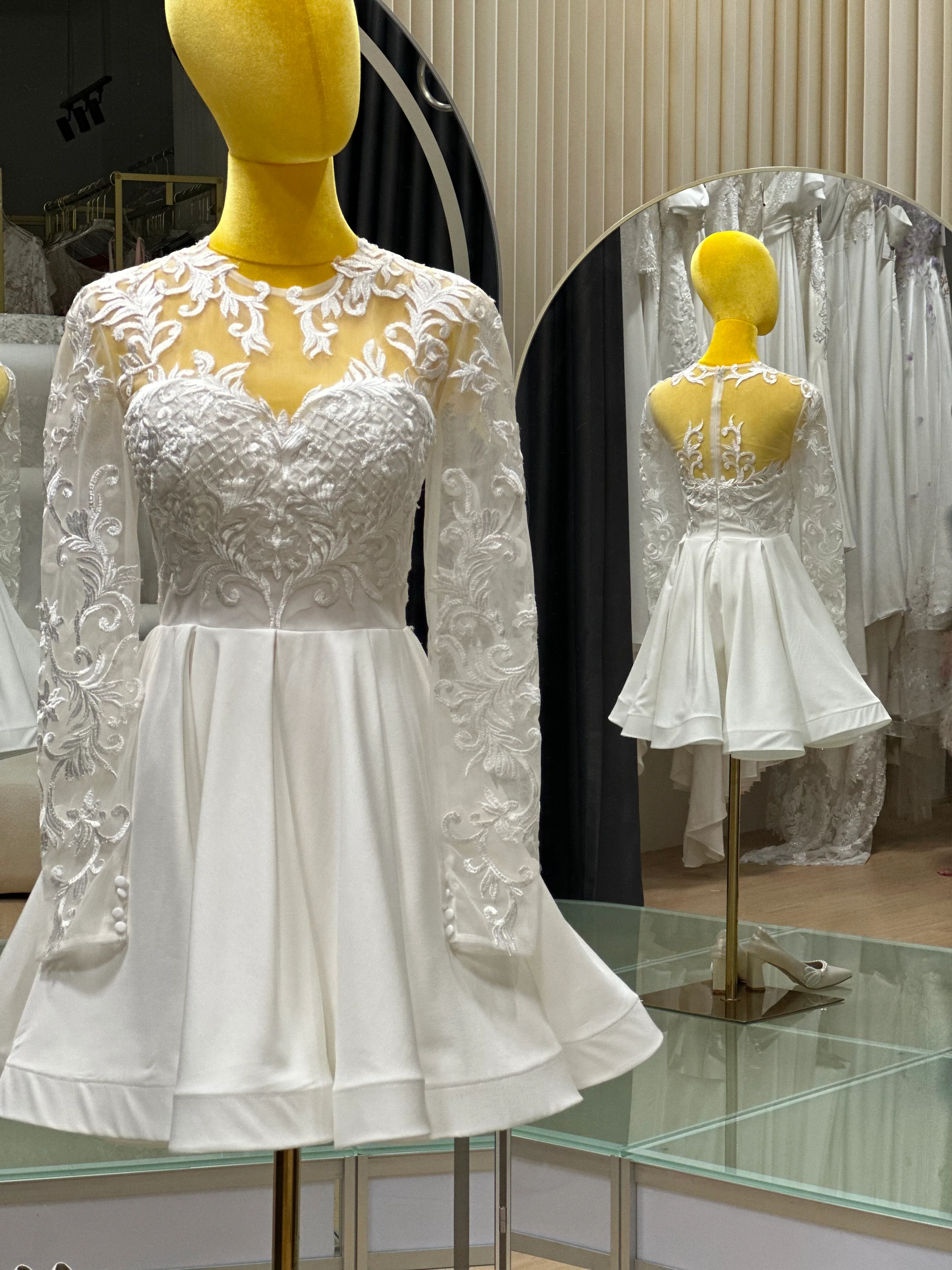Luminous Lace Beaded Bridal Gown | Ready-to-Wear - Image 4