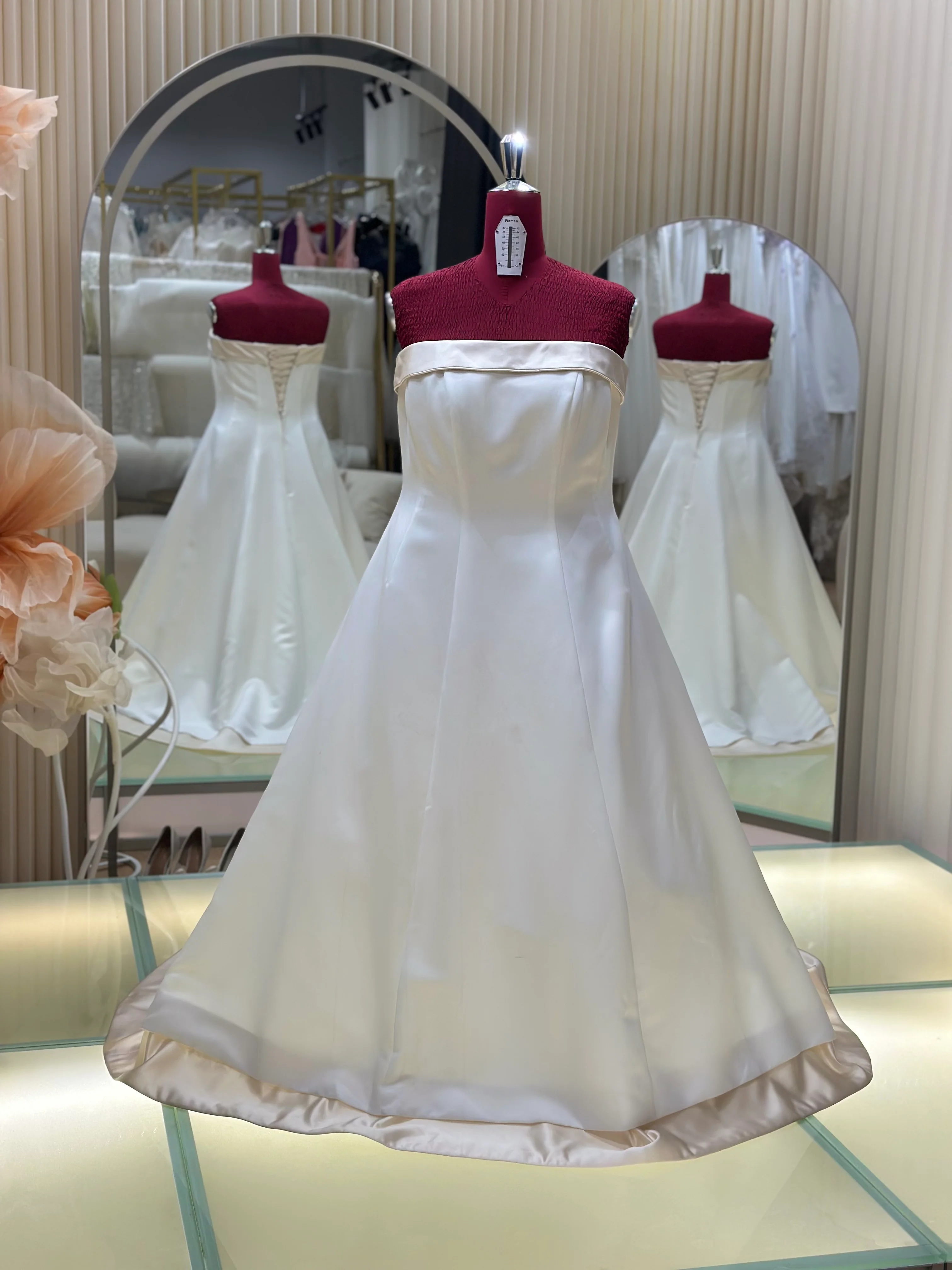 Champagne Pleated Premium Wedding Gown | Ready-to-Wear - Image 2