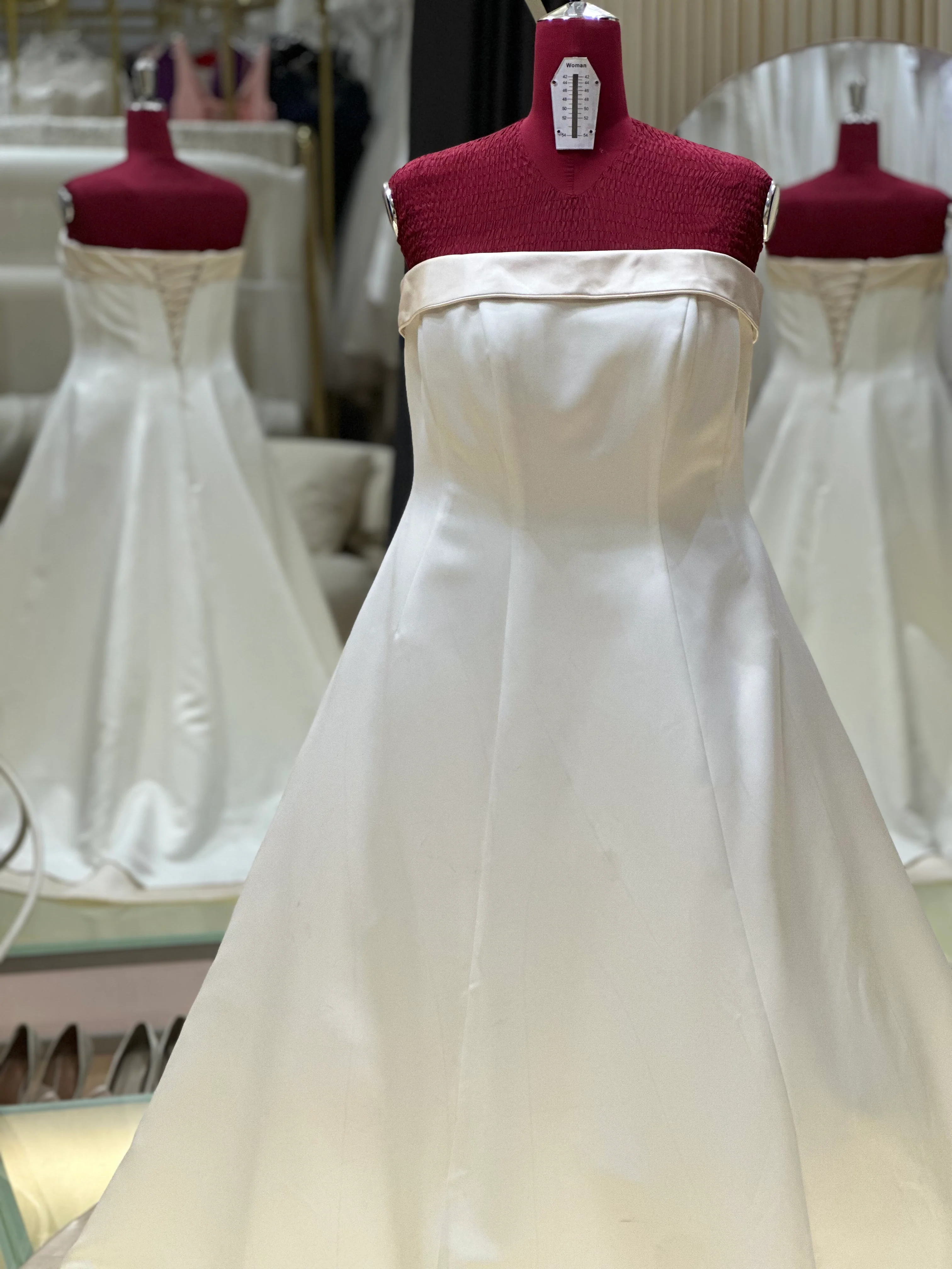 Champagne Pleated Premium Wedding Gown | Ready-to-Wear - Image 3