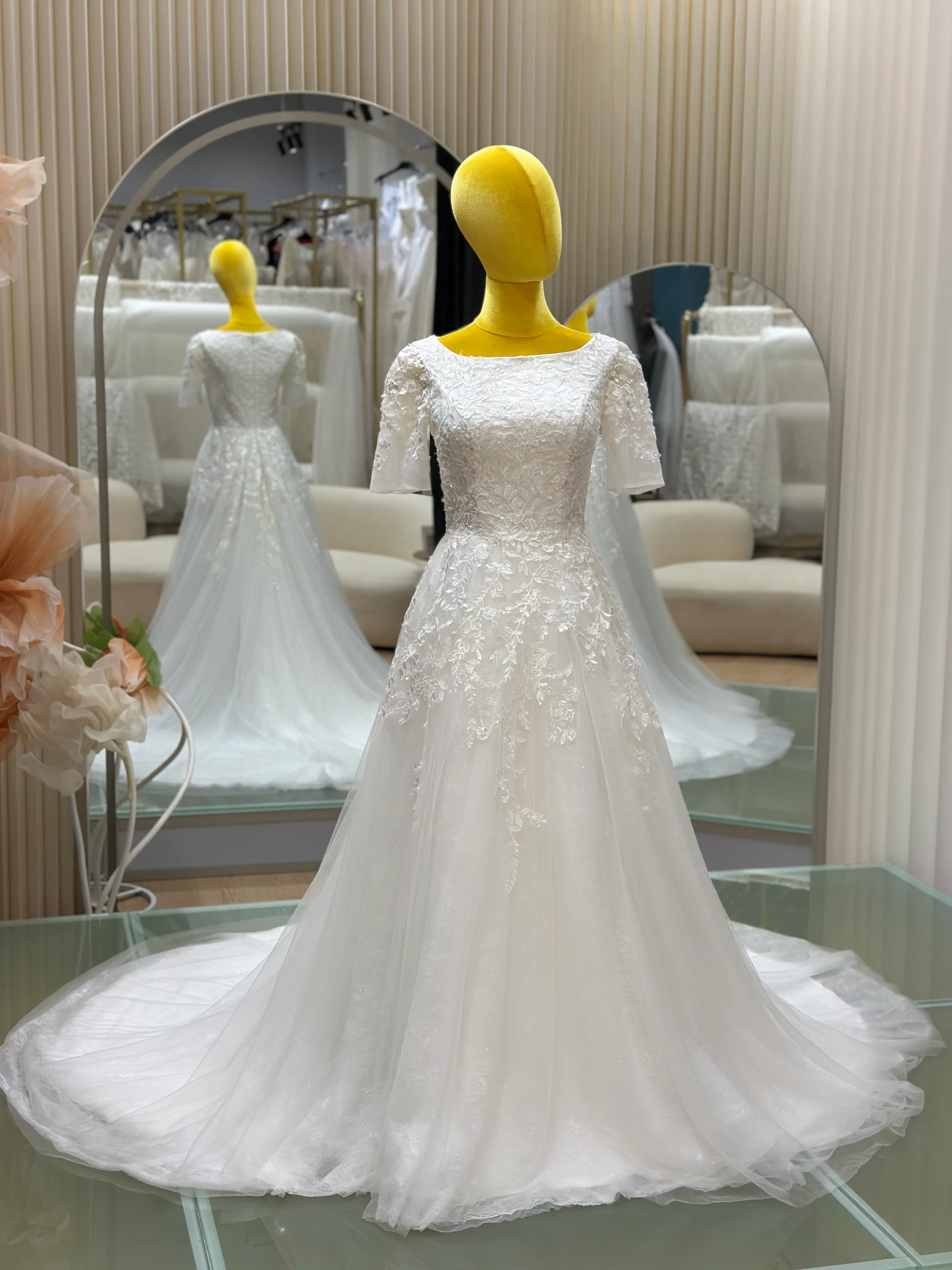 Enchanted Lace Romance Wedding Gown | Ready-to-Wear