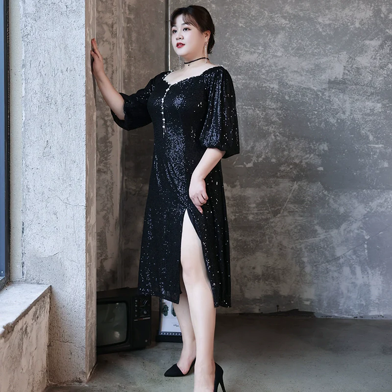 Black Elegant Evening Dress - Image 2