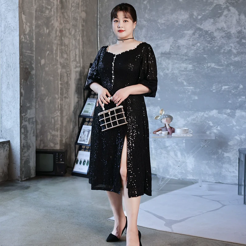 Black Elegant Evening Dress - Image 5