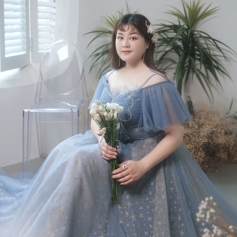 Blue French Evening Dress - Image 2