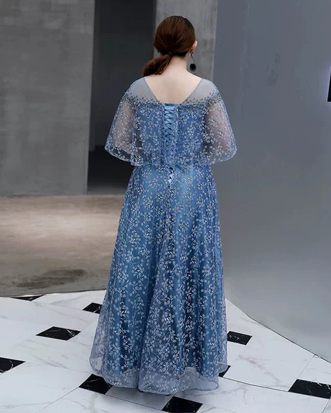 Blue Gray Evening Dress 3XL-7XL - Image 2