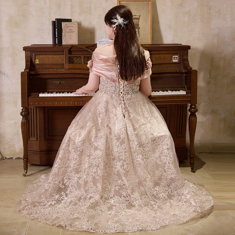 Champagne Colored Evening Dress - Image 3