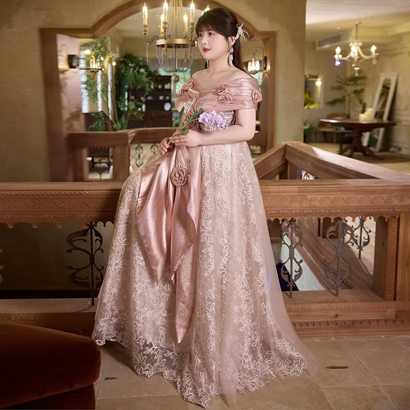 Champagne Colored Evening Dress - Image 4