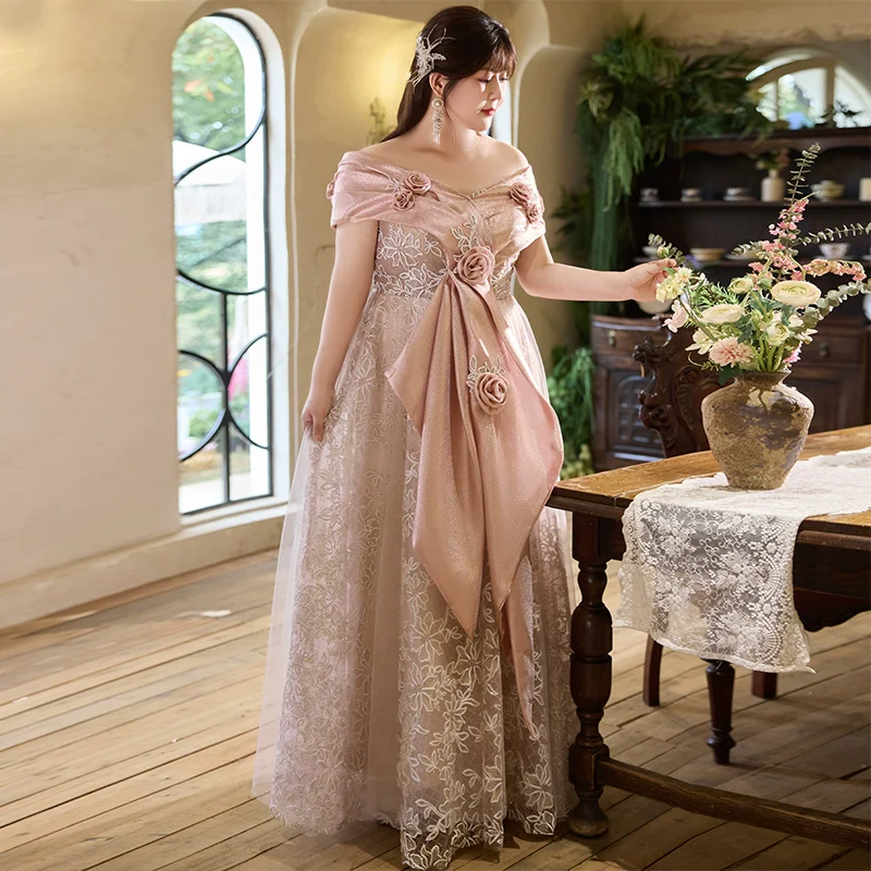 Champagne Colored Evening Dress - Image 5