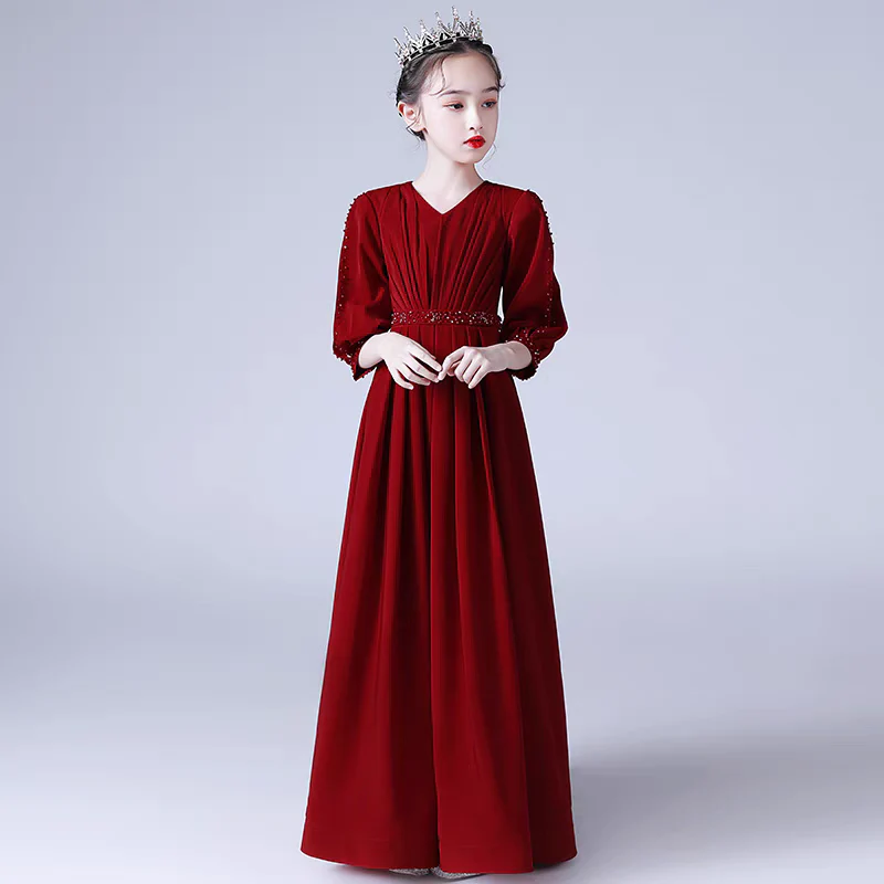 EG-SALE-AME-00213 Elegant Chiffon Flower Girl Dress - Perfect for Weddings & Special Occasions - Ame Handmadesg - Image 2