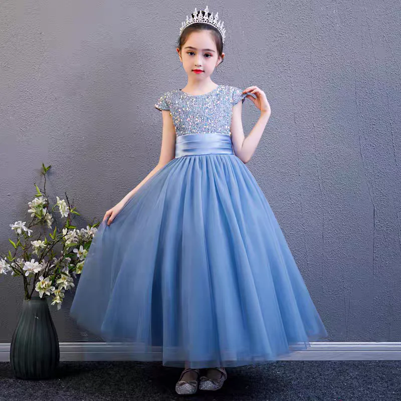 EG-SALE-AME-00188 Elegant Chiffon Flower Girl Dress | Ame_handmadesg Special Occasion Gown