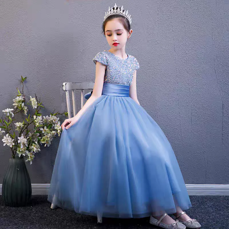 EG-SALE-AME-00188 Elegant Chiffon Flower Girl Dress | Ame_handmadesg Special Occasion Gown - Image 2