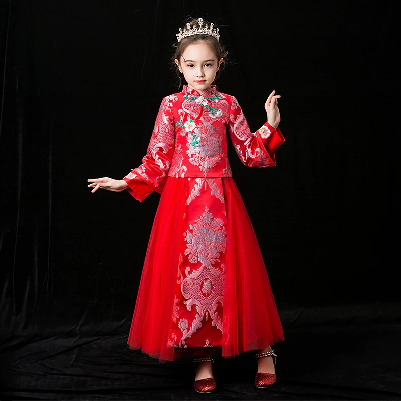 Chinese Style Thickened New Year Cheongsam Hanfu Wedding Dress | Amehandmadesg - Image 4