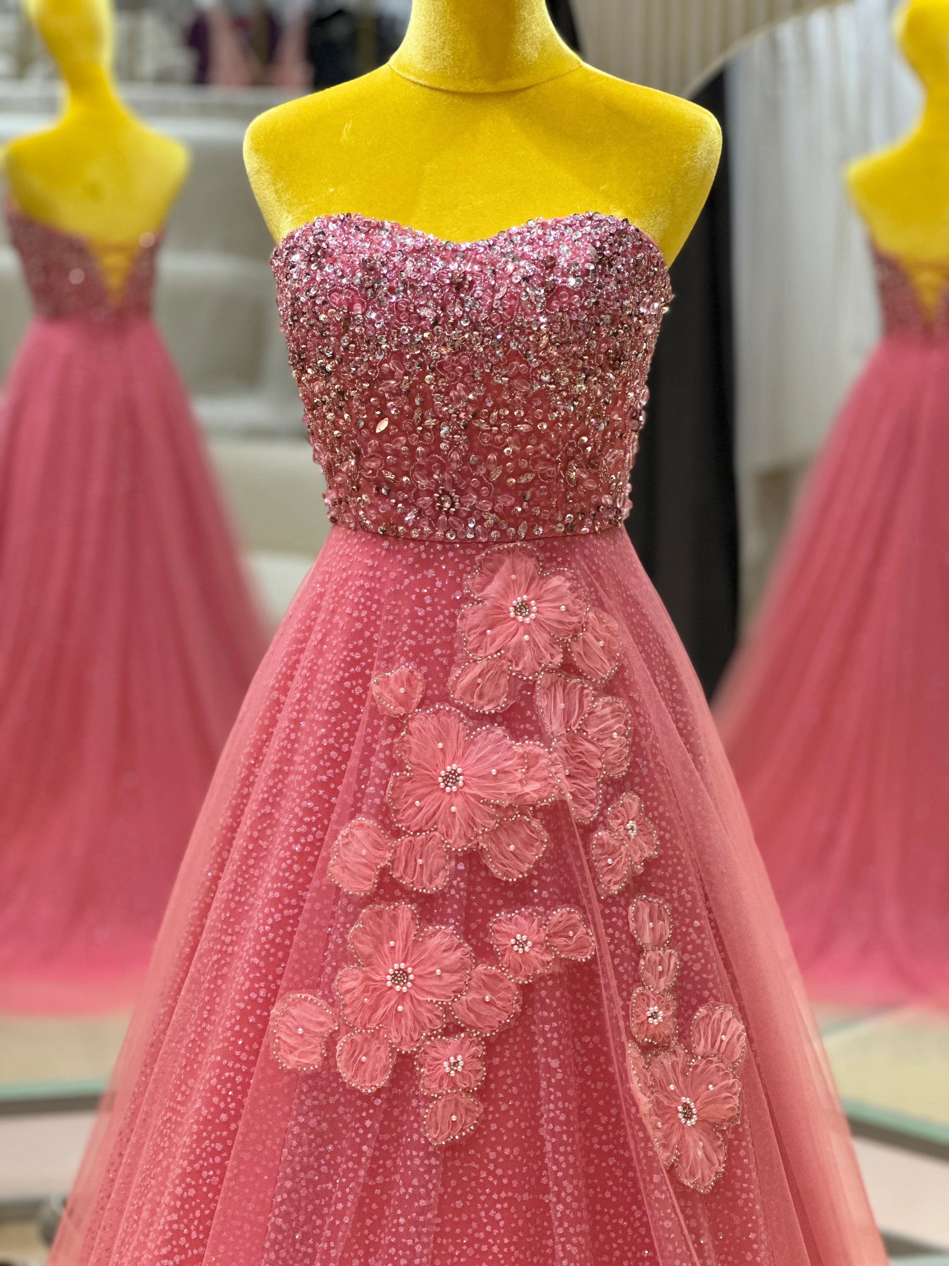 Fuchsia Fantasy Ruffled Sequin Ball Gown | Ready-to-Wear - Image 5