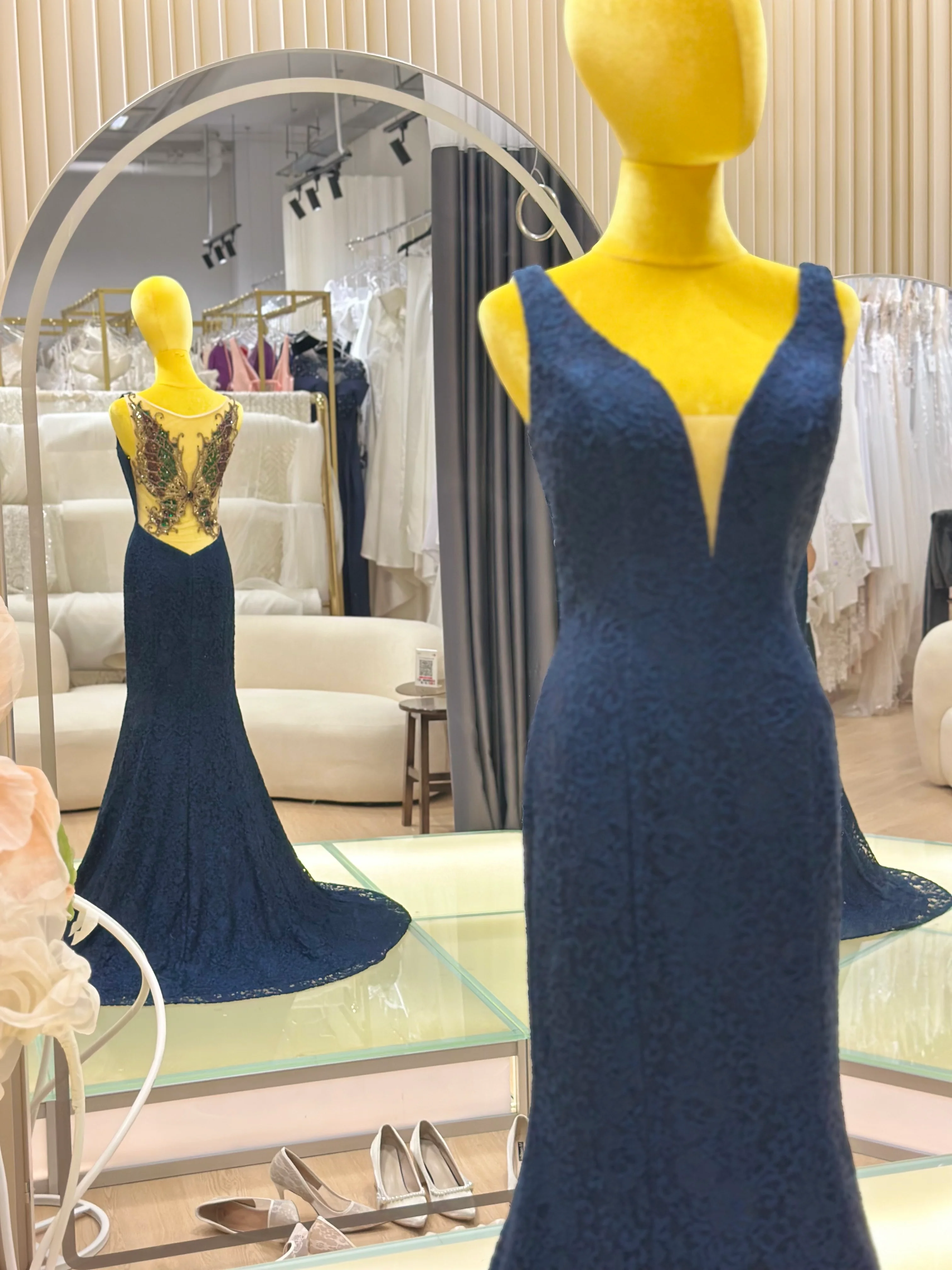 Papillon Beaded Back Evening Gown | Ready-to-Wear - Image 6