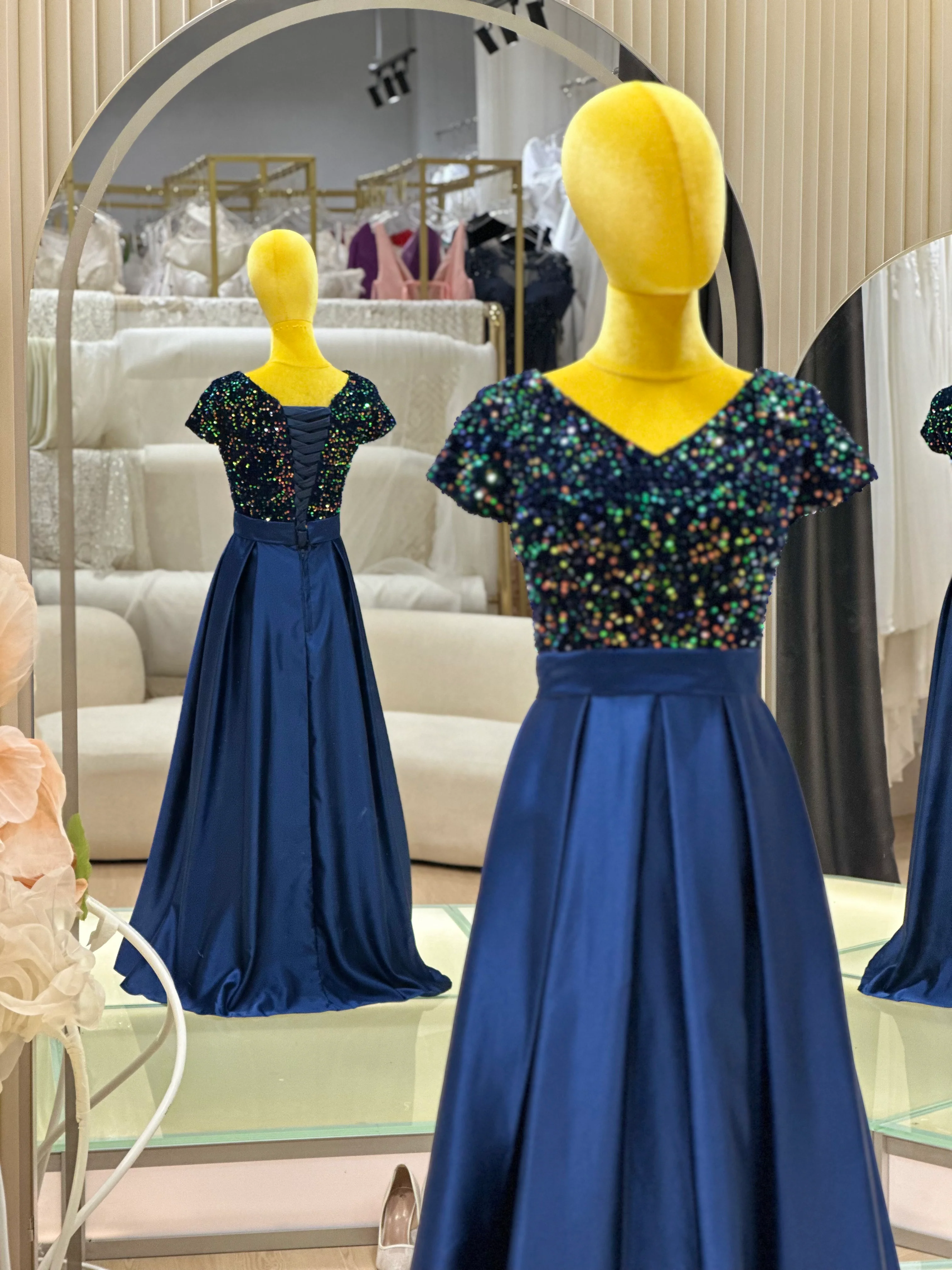 Midnight Sparkle Sequined Evening Gown | Ready-to-Wear - Image 4