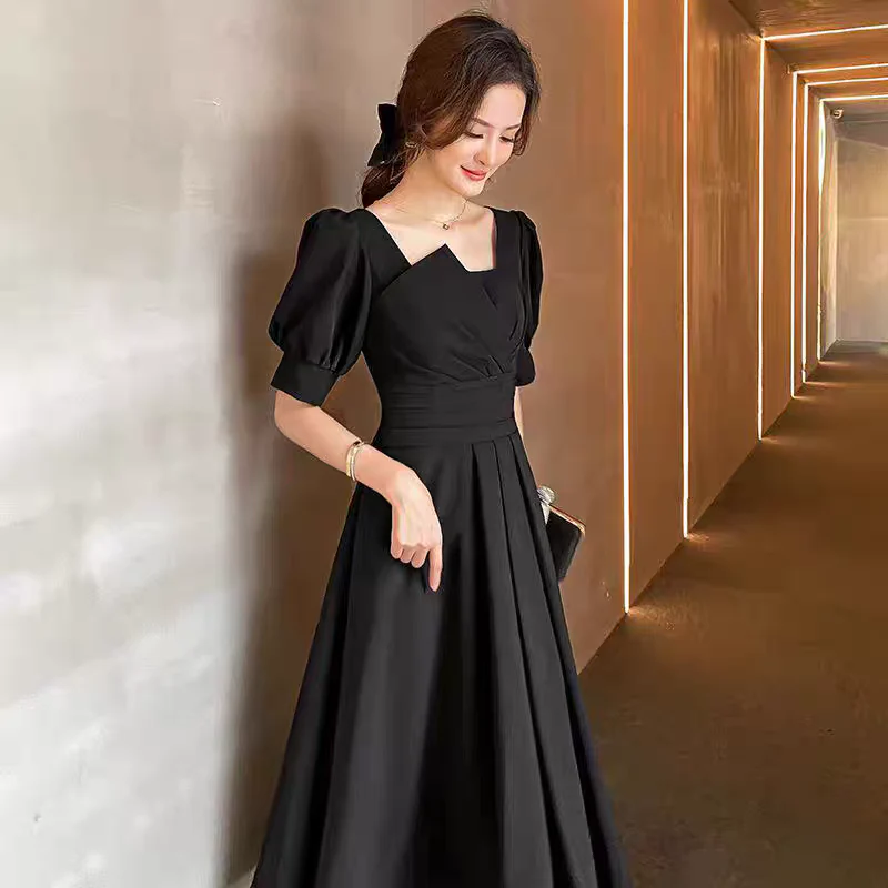EG-SALE-AME-00105 Evening dress for women, light luxury, niche, high-end party, high-end feeling, usually can be worn, blue bridesmaid dress, - Image 6