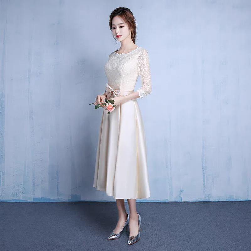 EG-SALE-AME-00127 2024 new bridesmaid dress wedding sister group small dress birthday party annual meeting adult ceremony host evening dress
