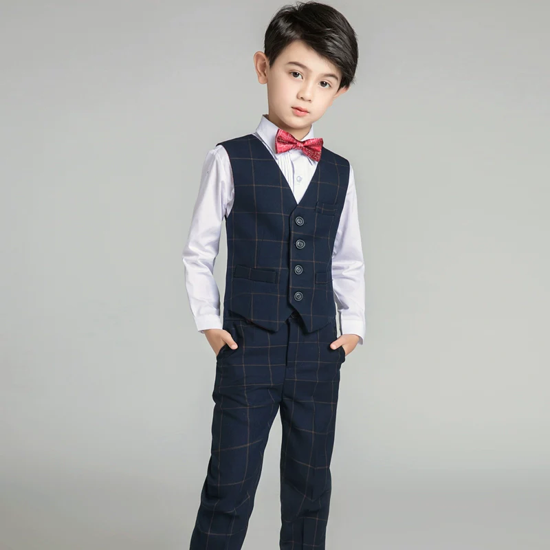 Elegant Boys' Vest Suit Set for Piano, Parties, Weddings