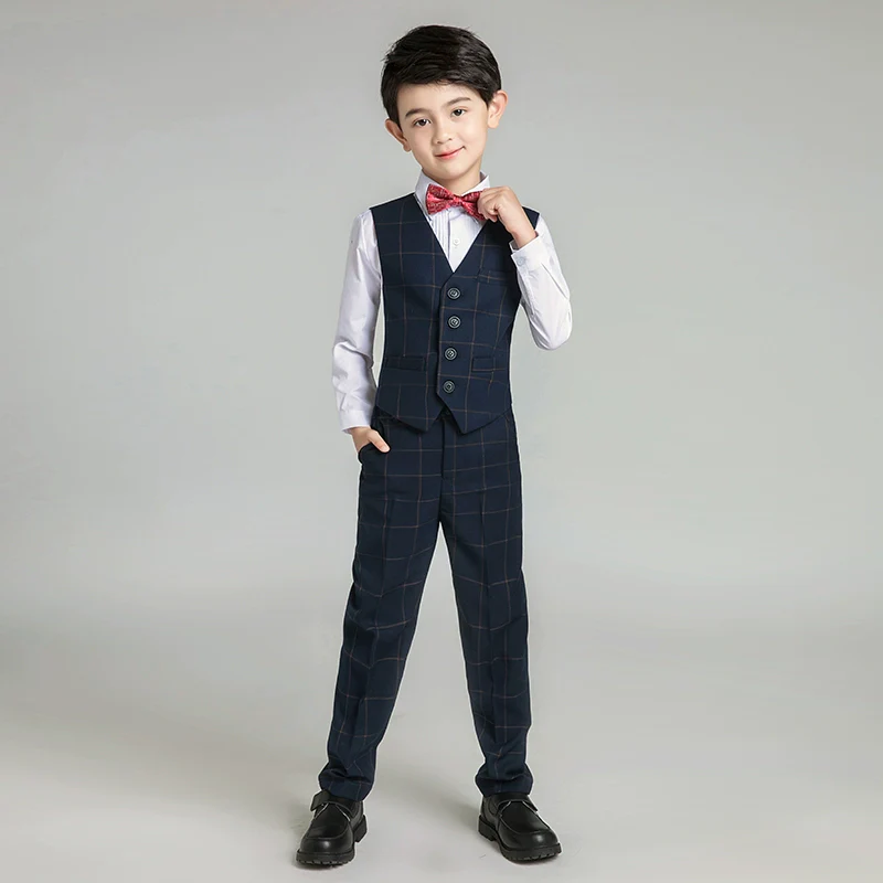Elegant Boys' Vest Suit Set for Piano, Parties, Weddings - Image 4