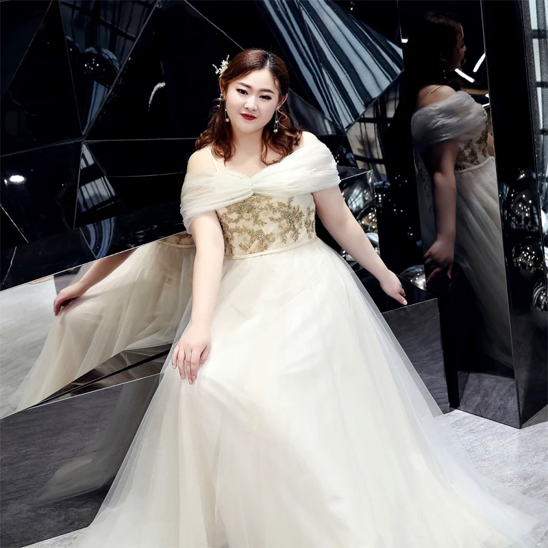 Elegant Champagne Bridesmaid Dress