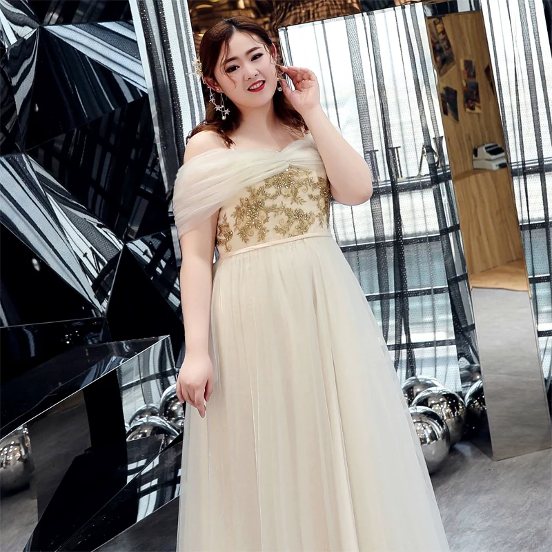 Elegant Champagne Bridesmaid Dress - Image 4