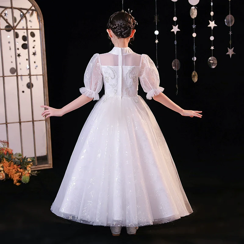 Elegant Children's Evening Dress Princess Costume Wedding Birthday Catwalk - Image 5