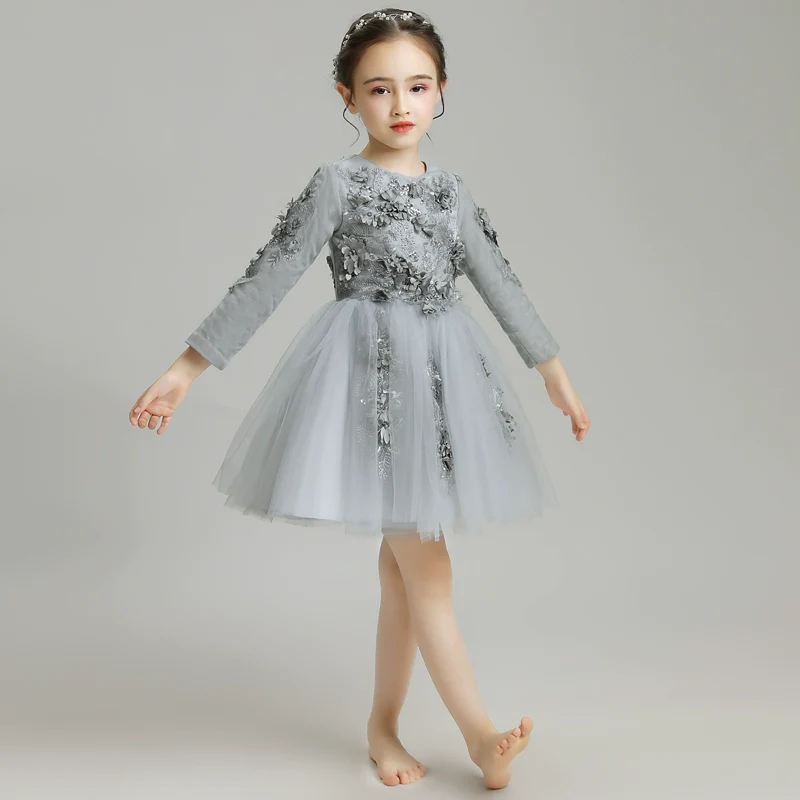 Elegant Flower Girl Dress: Fleece Lined Winter Princess Wedding Costume - Image 6