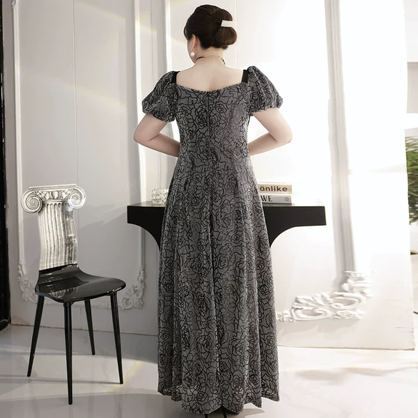 Elegant French Winter Evening Dress Plus Size - Image 4