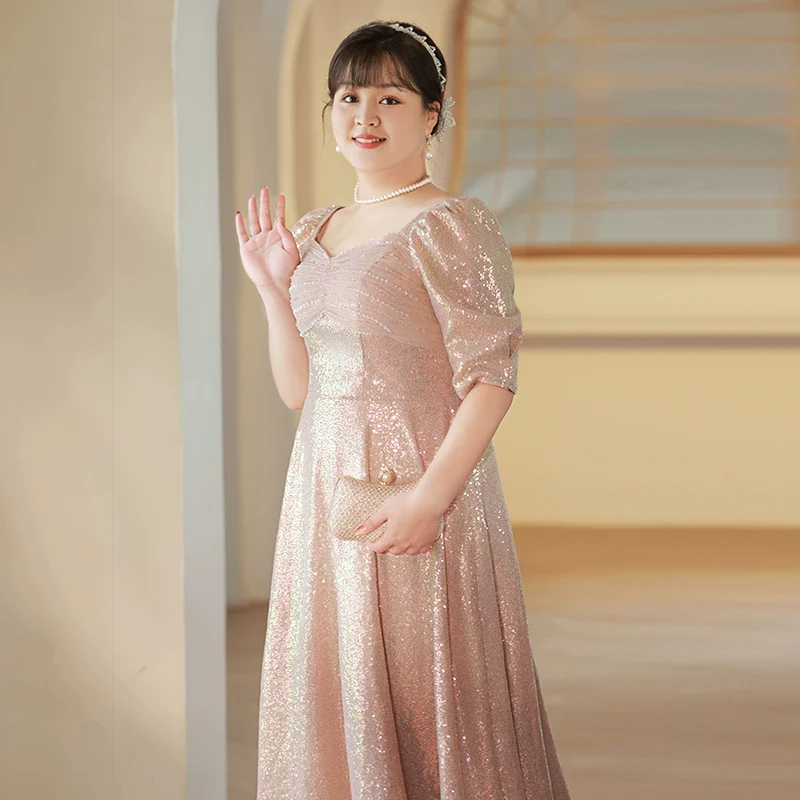 Elegant Fuchsia Evening Dress - Image 2