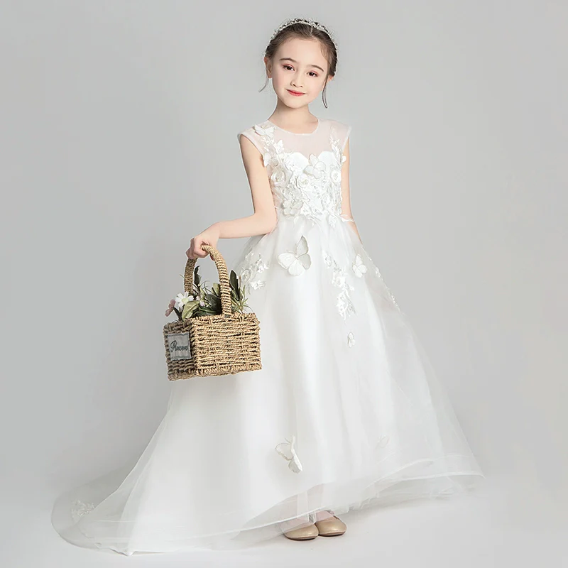 Elegant Girl's Evening Dress Piano Performance Costume Flower Girl Gown - Image 6