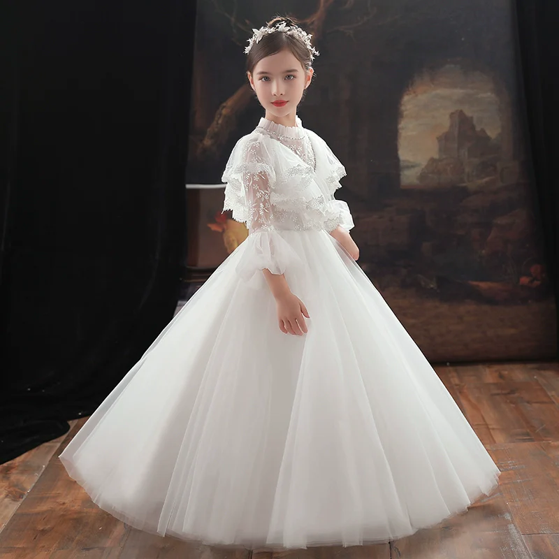 Elegant Girls' Princess Formal Gown: Exquisite Wedding Party Dress for Kids - Image 3