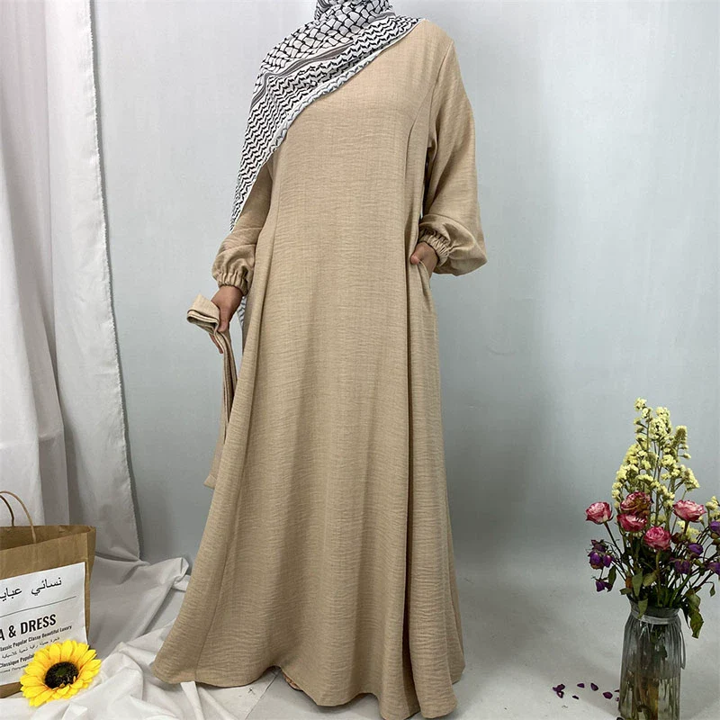 Elegant Long Sleeve Qinghai Ethnic Dress with Lace Tie - Image 9