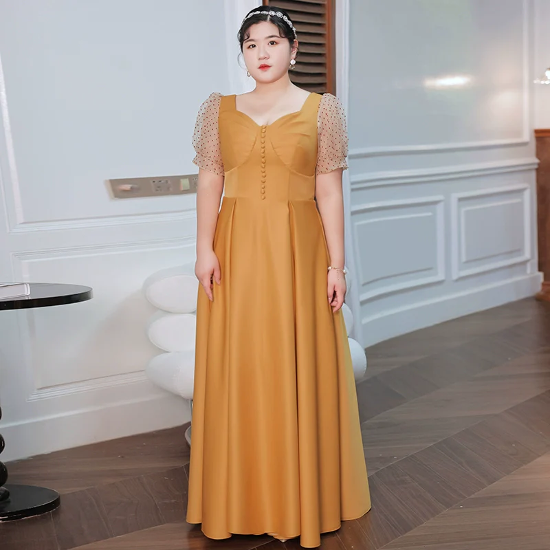 Elegant Orange Evening Gown - Image 5