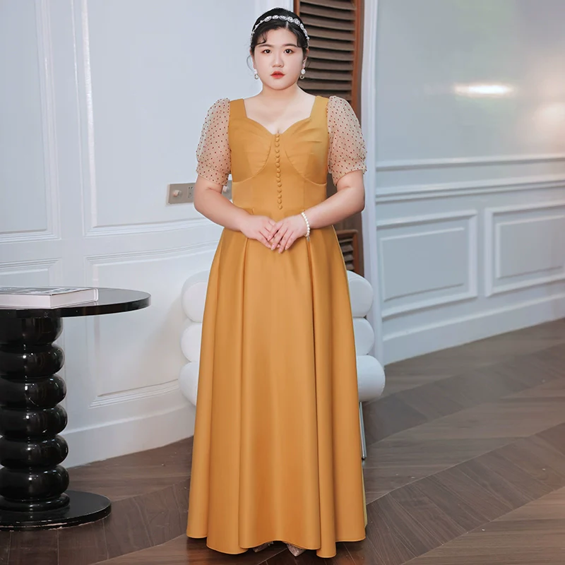 Elegant Orange Evening Gown - Image 6