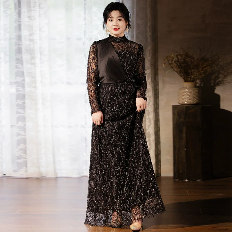 Elegant Plus Size Evening Dress Cheongsam - Classic Chinese Style - Image 2