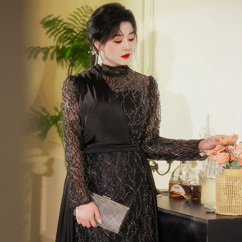 Elegant Plus Size Evening Dress Cheongsam - Classic Chinese Style - Image 4