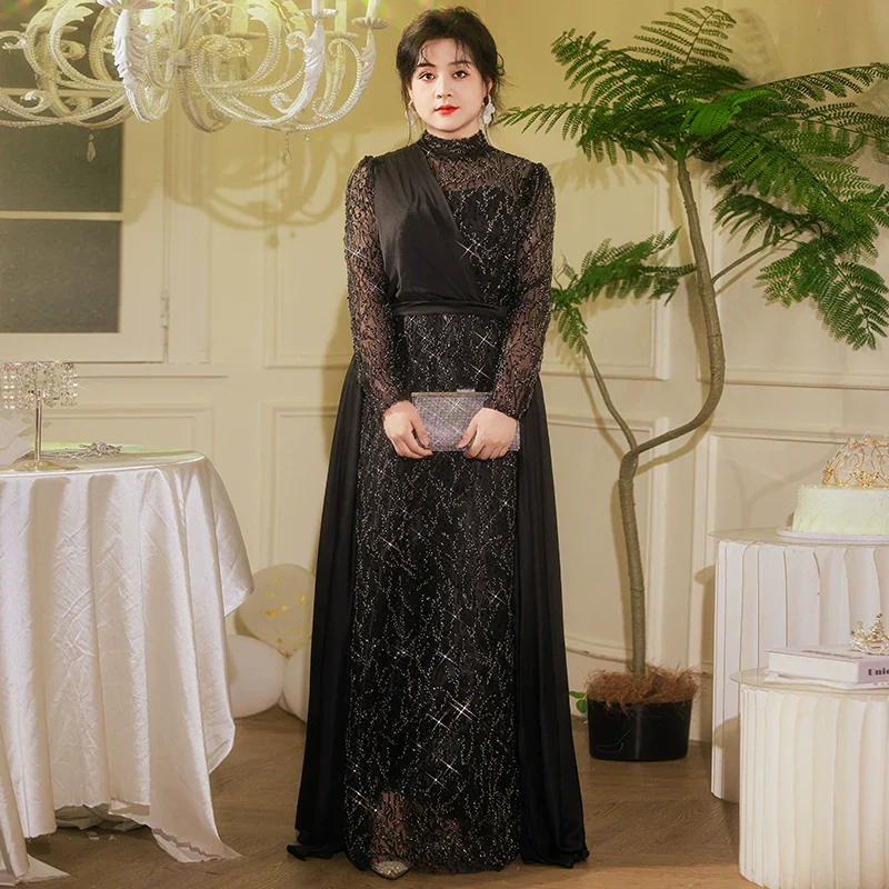 Elegant Plus Size Evening Dress Cheongsam - Classic Chinese Style - Image 6