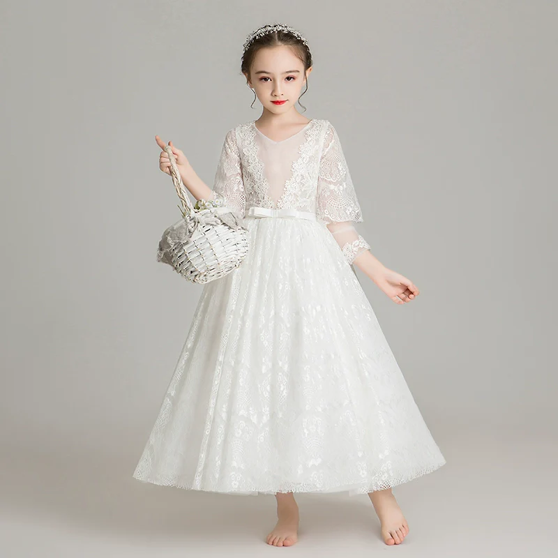 Elegant Princess Gown for Girls: Perfect Wedding, Piano Performance, Pageant Dress