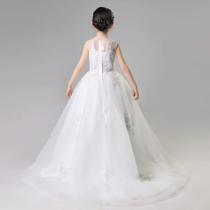 Elegant Princess Style Girls' Evening Dress for Wedding & Performance - Image 4
