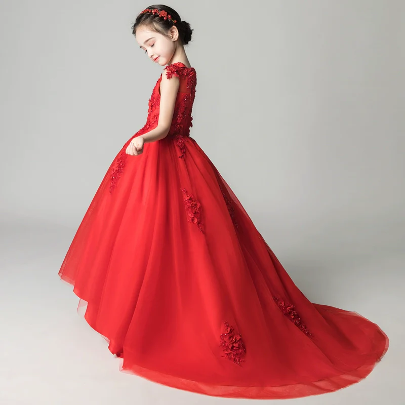 Elegant Princess Wedding Dress for Girls Piano Performance Costume - Image 6