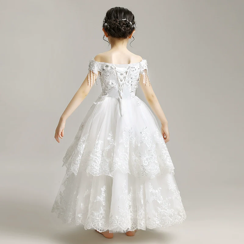 Elegant Princess Wedding Dress for Little Girls - Western Style - Image 5