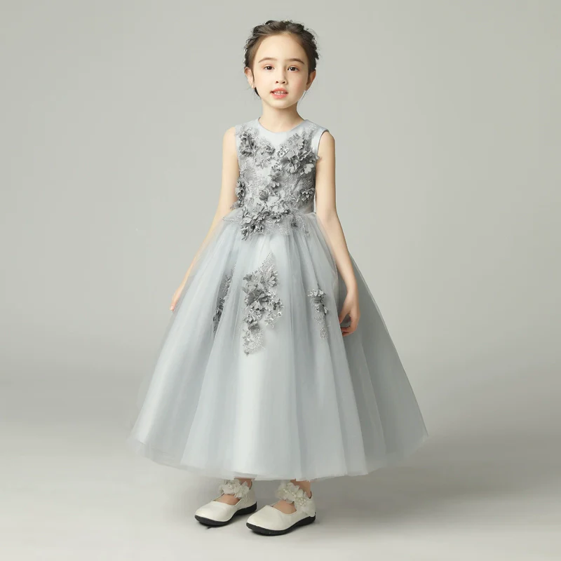 Elegant Teen Girls' Wedding Dress: Long Skirt Princess Costume - Image 6