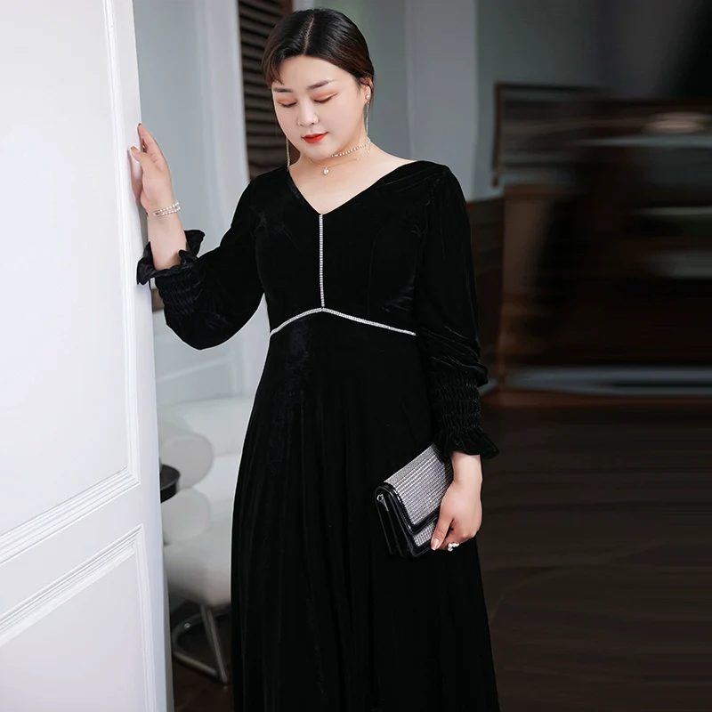 Elegant V-neck Evening Dress