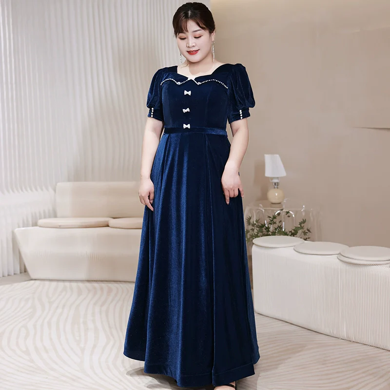 Elegant Velvet Evening Dress | Amehandmadesg - Image 2