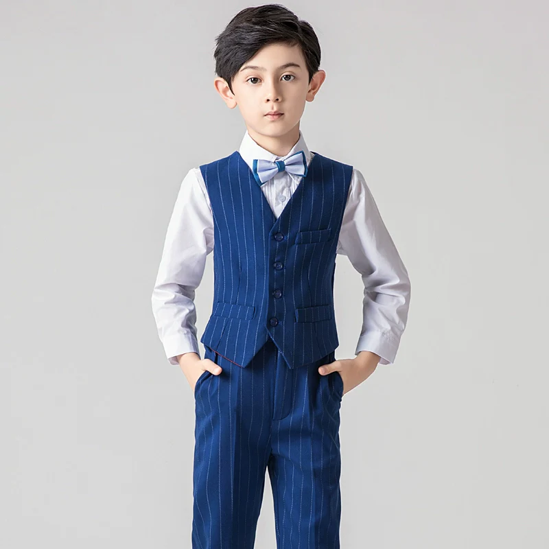 Elegant Vest Suit Set: Boys' Piano Performance & Flower Boy Outfit - Image 10