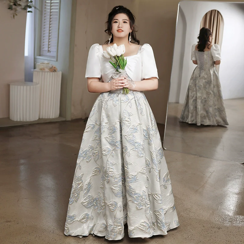 Elegant White Evening Dress - Image 3